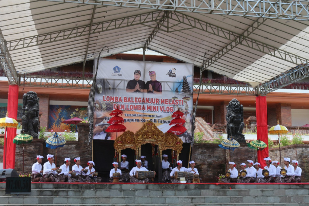 Sekaa Tabuh Baleganjur ST. Amertha Prawitha Banjar Tegaljaya ikuti Lomba Baleganjur Melasti di Kabupaten Badung
